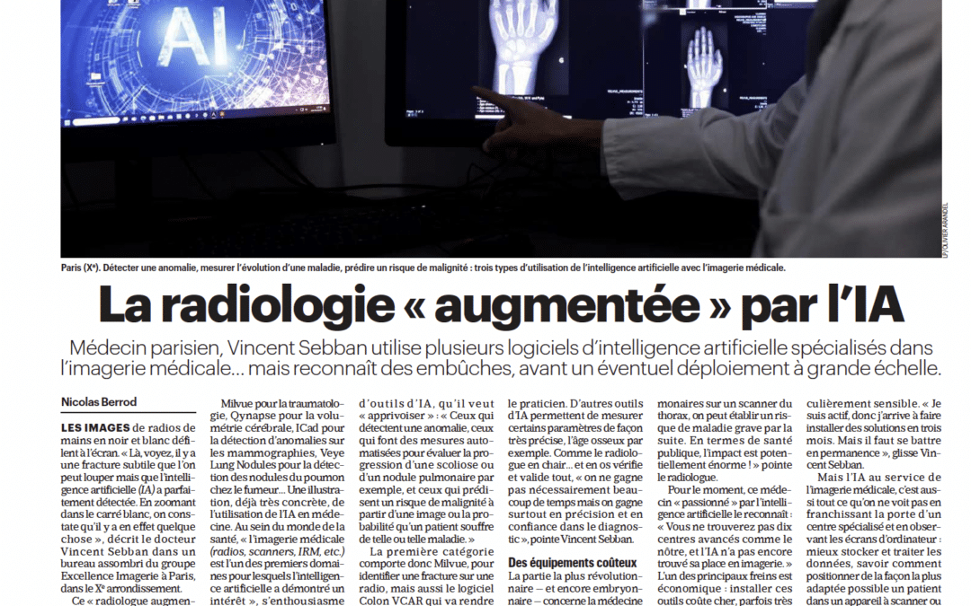 Le Parisien – Avec la radiologie augmentée par l’IA, “on gagne en précision et en confiance dans le diagnostic”