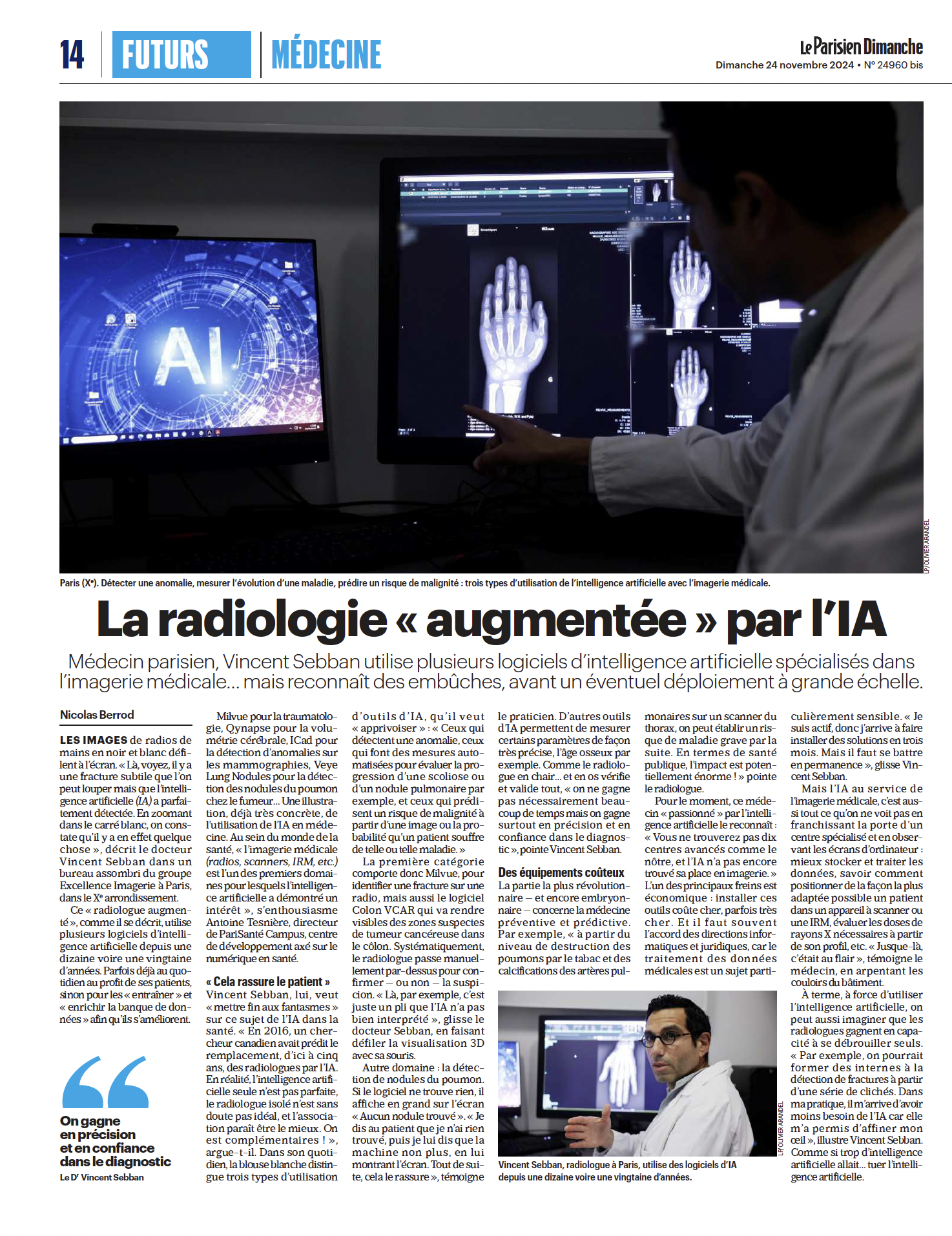Article du Parisien, 24 novembre 2024